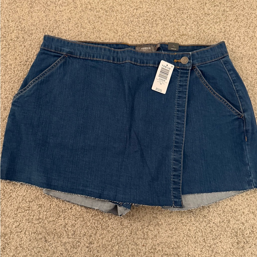 Torrid Denim Wrap Skort
